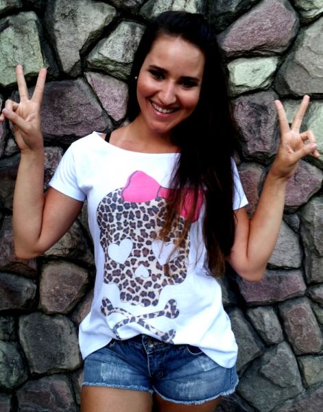 Tshirt Caveira Oncinha
